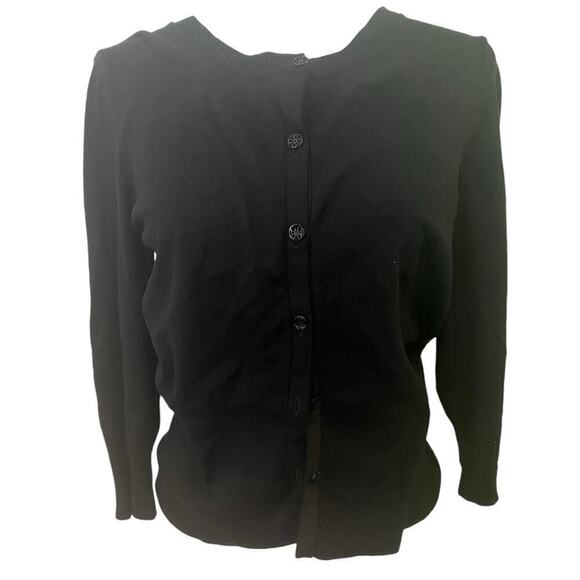 W&B Sweaters - Vintage W&B Black Button Down Silk Blend Sweater Fitted M